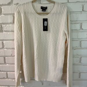 Sutton Studio Ivory Cable Knit Sweater